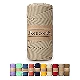 Likeecords 4mm Polyester Braided Macrame Cord
