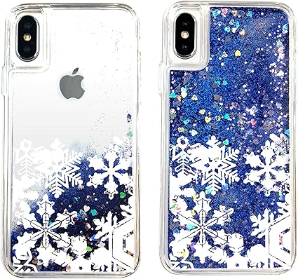 Amazon Co Jp スマホケース グリッター Iphone8 アイフォン 8 専用 ブルー 人気 かわいい おしゃれ イラスト シルエット デザイン 綺麗 雪結晶 家電 カメラ