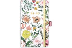 YOUTHAMAZING 2024-2026 Pocket Planner/Calendar - 3 Year Monthly Planner 2024-2026, Jan 2024 - Dec 2026, 3.8" x 6.3", Small/Purse Planner 36 Months with Pen Holder, Inner Pocket, Elastic Closure and 61 Notes Pages