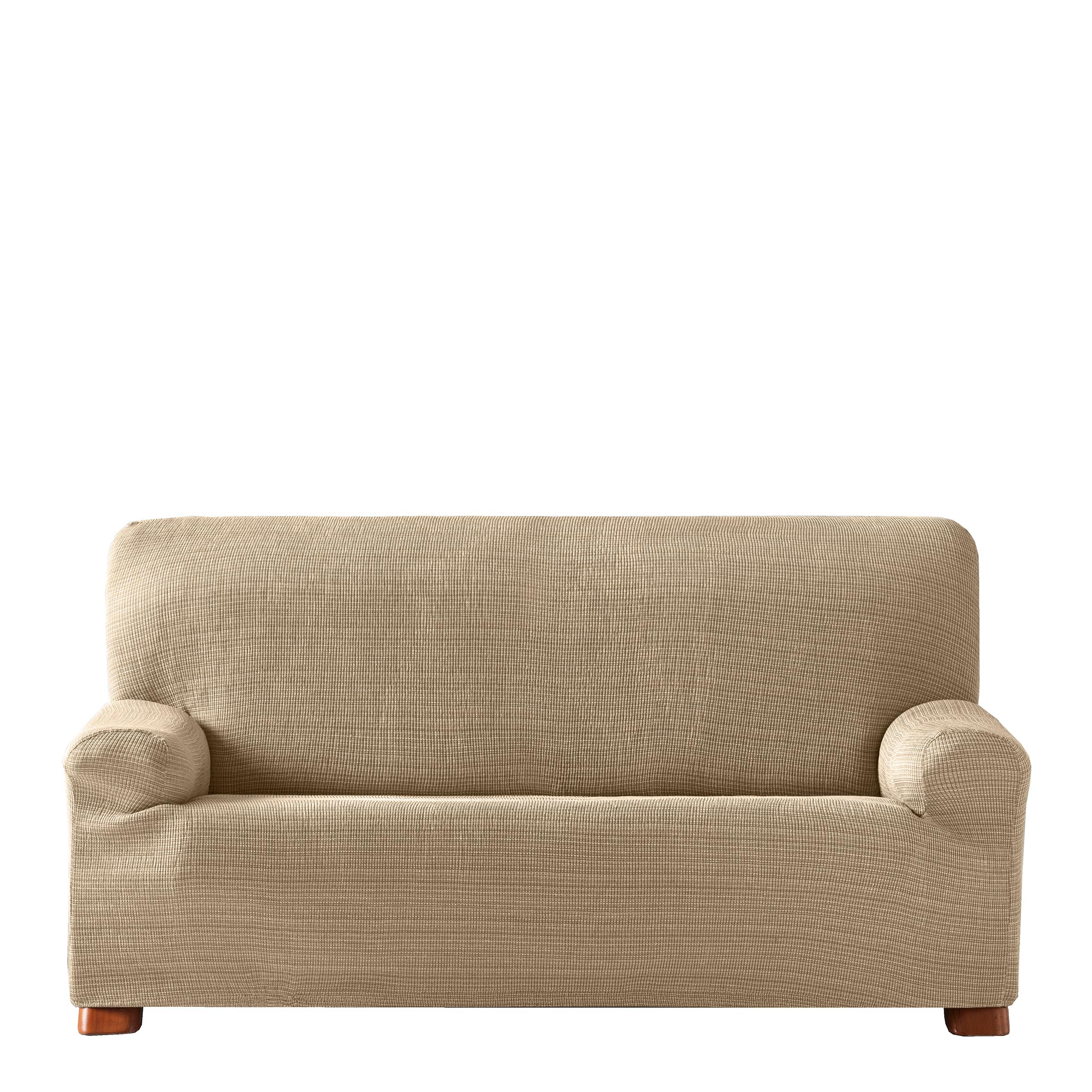 Eysa Aquiles Elastic Sofa Cover 3-Seats, Polyester-Cotton, Beige, 37 x 29 x 9 cm