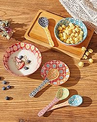 Metahom Ceramic Serving Spoons, Colorful Soup