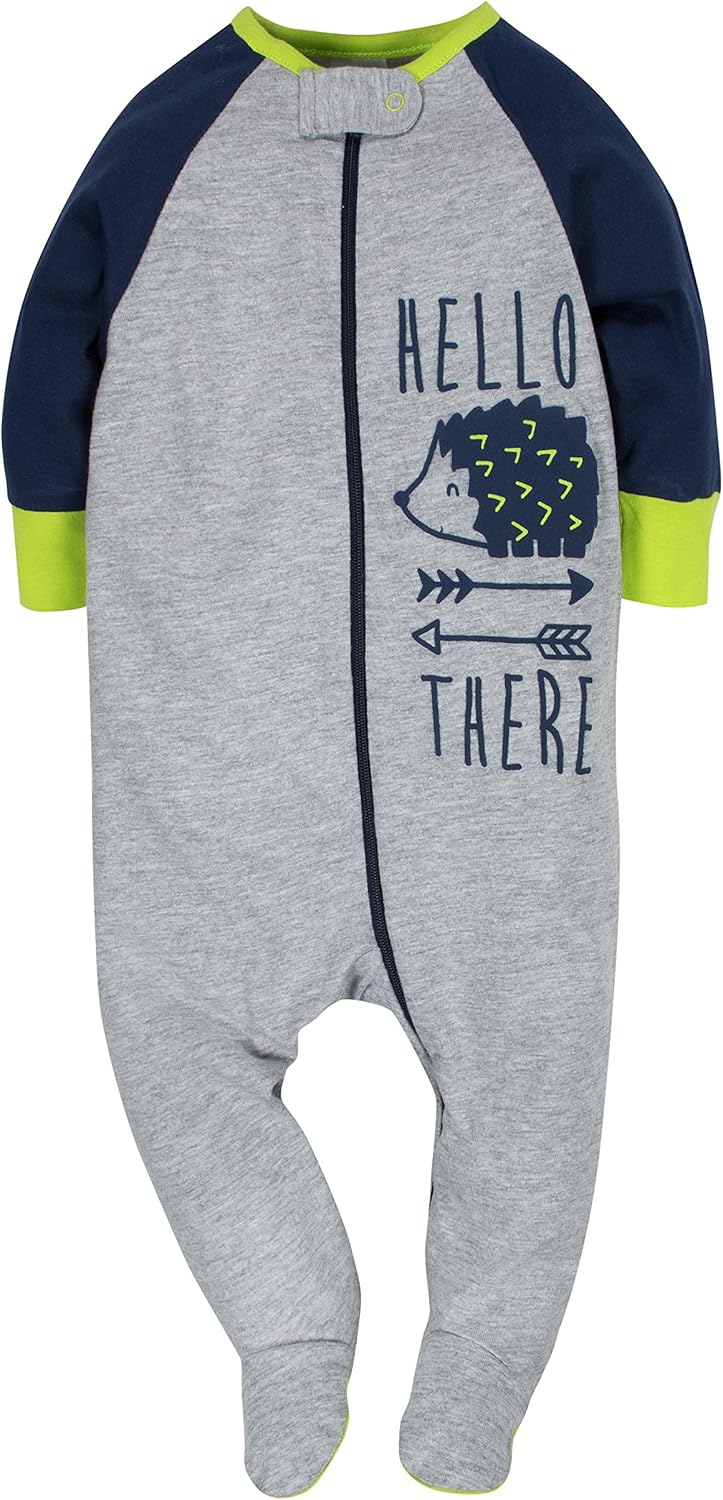 GERBER Baby Boys' 2-Pack Sleep 'N Play, Hedgehog, 0-3 Months: Clothing