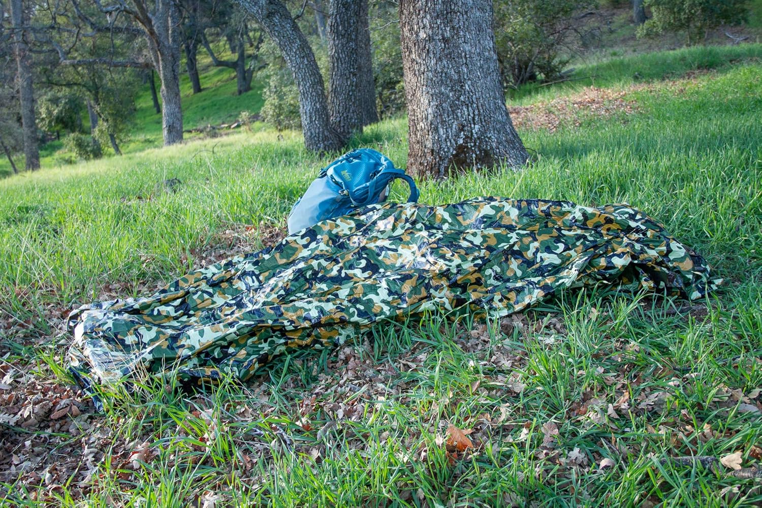 SE Survivor Series Camouflage Reusable Bivy Sleeping Bag - EB122CF: Home Improvement
