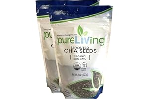 PURELIVING Pure Living - Organic Sprouted Chia Seeds, 2 Packs - 8 Ounce each