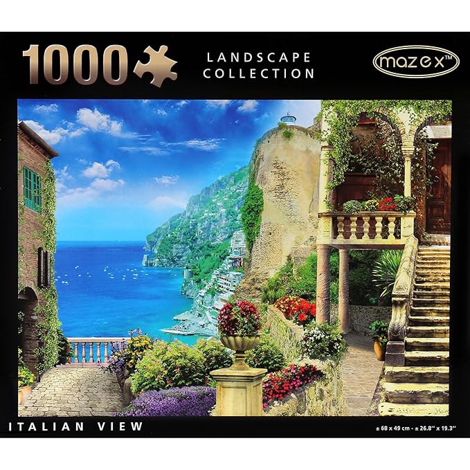 MAZEX ITALIAN View 1000 Pieces Jigsaw Puzzle for Adults or Kids 26.8x19