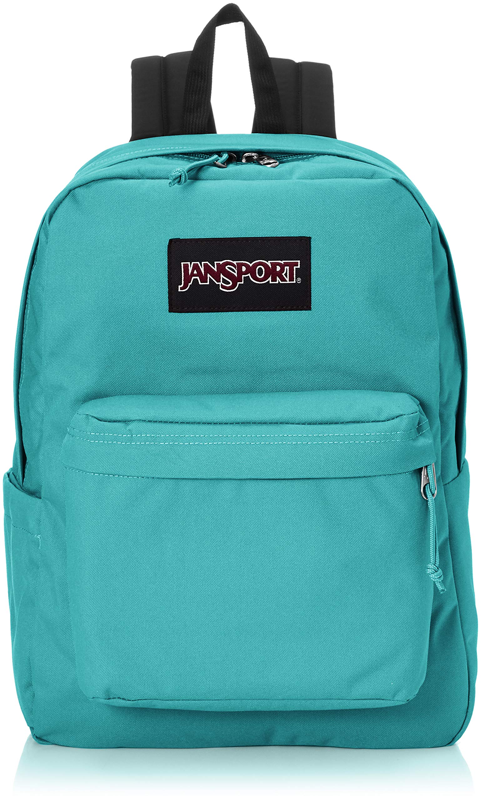 JANSPORT SuperBreak Plus Laptop Backpack in Classic Teal - 15" Internal Sleeve with Front Organiser & Side Water Bottle Pocket - Padded Straps - 25 L