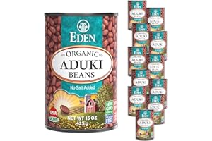 Eden Organic Aduki Beans, (Azuki, Adzuki), Non-GMO, No Salt Added, Red Beans, Macrobiotic, 15 oz. Can (12-Pack Case)
