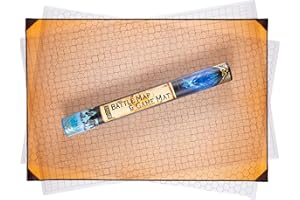 da Vinci's Room 2-in-1 DND Battle Map and 3 Foot Rubber Game Mat 36x24 inches with Dry Erase Square or Hex Grid - DND Battle 