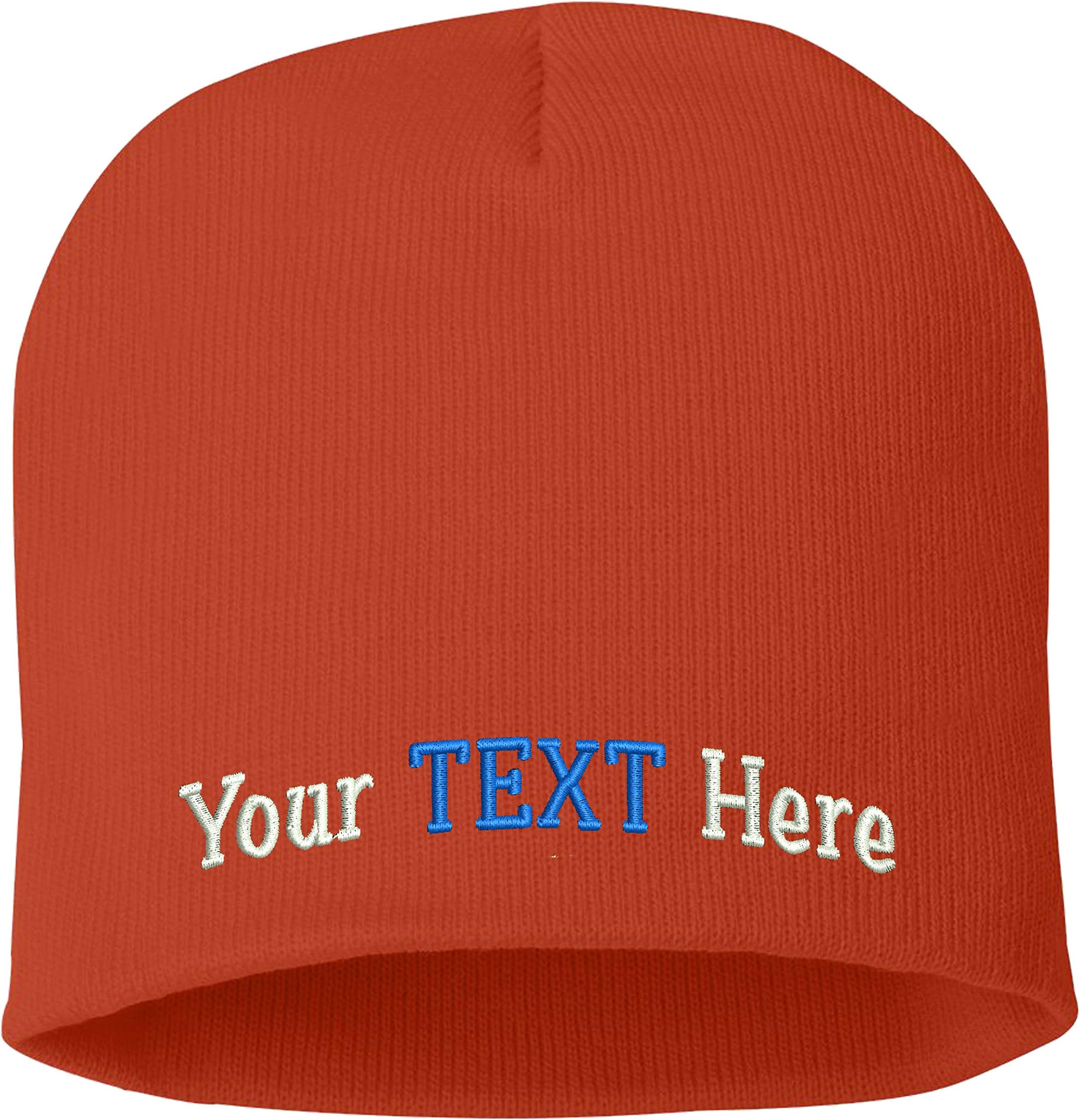 Peerless Skull Knit Hat with Custom Embroidery Your Text Here or Logo Here One Size SP08
