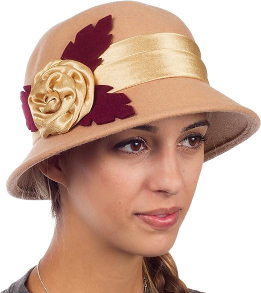 beige cloche hat