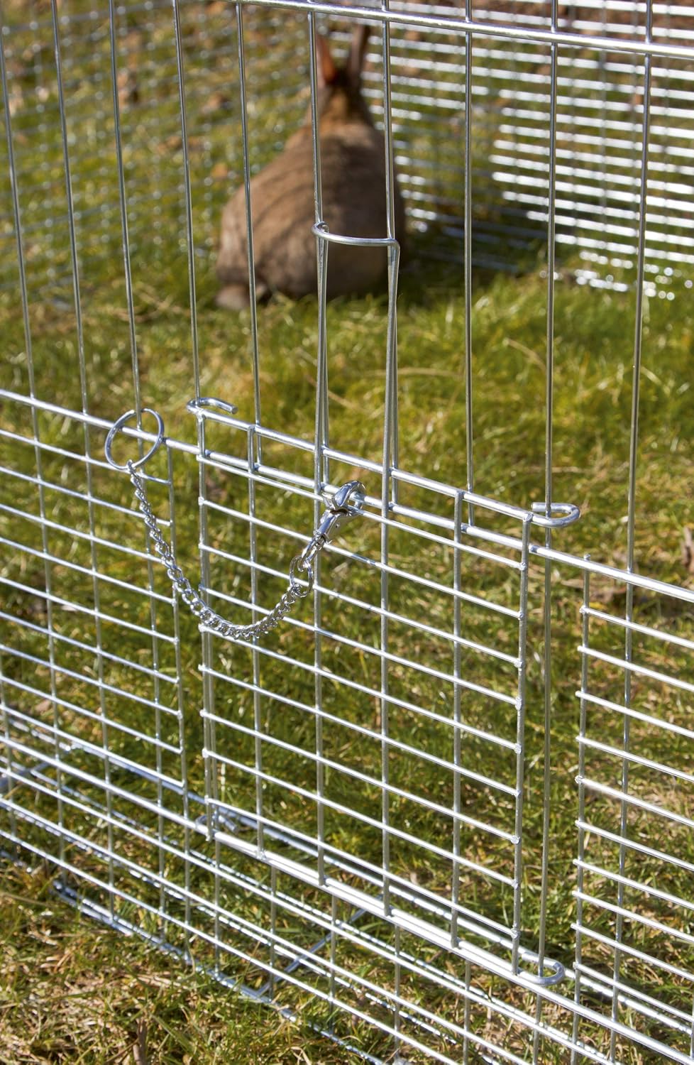 Kerbl 81701 Young Animal Outdoor Cage with Escape Locking Device 144 x 112 x 60 cm, green, 144 cm L x 112 cm W x 60 cm H - Image 5