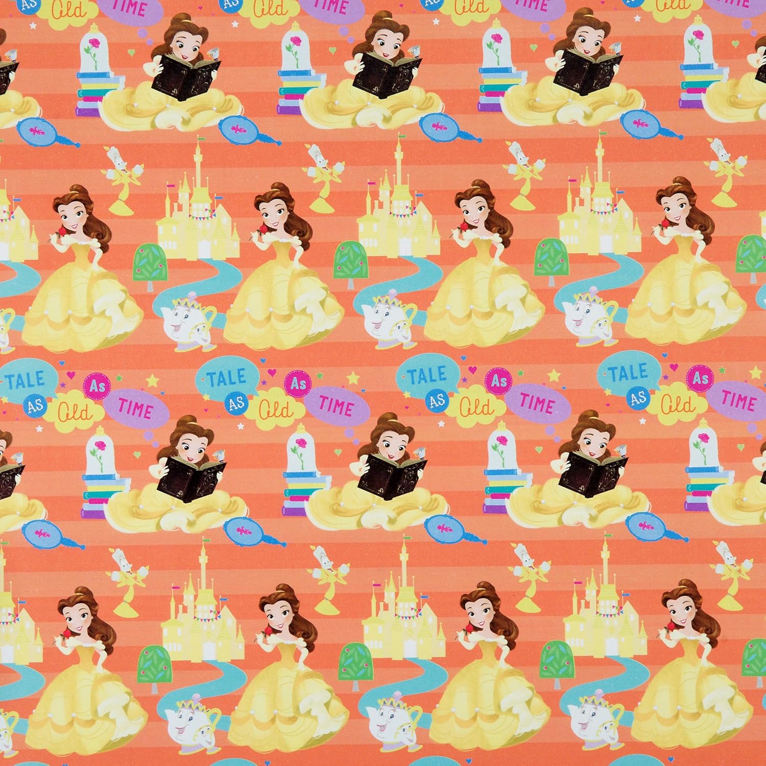 Hallmark Disney Princess Wrapping Paper with Cut Lines (Pack of 3, 105 sq. ft. ttl.) with Belle, Ariel, Cinderella, Rapunzel and More for Birthdays, Christmas or Any Occasion: Kitchen & Dining