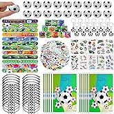Kolewo4ever 294 Pieces Soccer Party Supplies Set Bulk Sports Goodie Bag Fillers for Soccer Party Gifts Bags