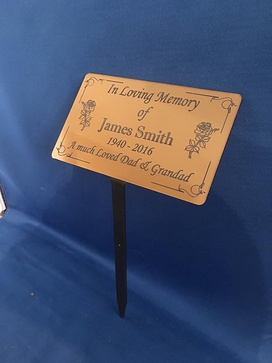 Engraved Memorial Stake Grave/Tree Marker Cremation with Personalised