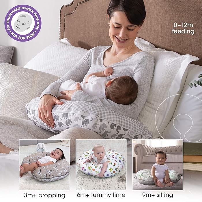 Image 2 - Boppy Bare Naked Nursing Pillow and Positioner, for Breastfeeding and Bottle Feeding