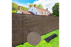 UPGRADE Privacy Screen Fence 6' x 50' Commercial 170GSM 90% Visibility Blockage Fence Panel with Brass Grommets Heavy Duty Pe