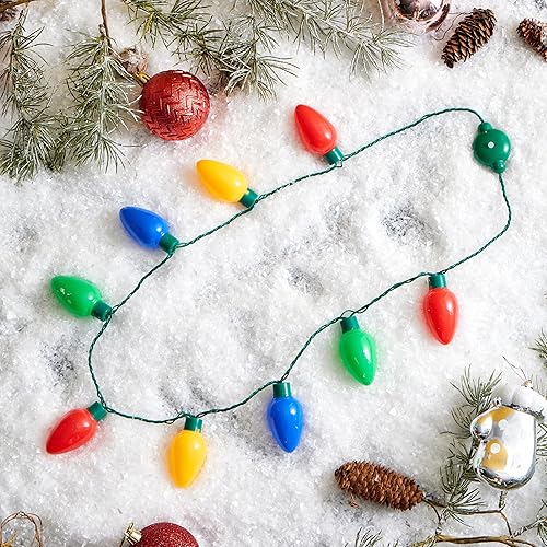 JOYIN Packs Christmas LED Light Up Bulb Necklaces Bulbs LED