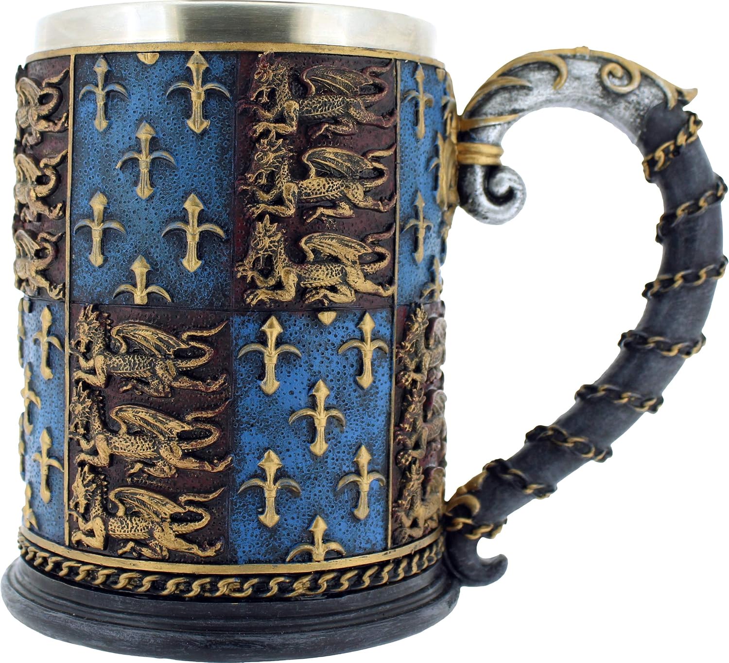 Nemesis Now Medieval Tankard Mug 14 cm Blue, Multi Colour - Image 4