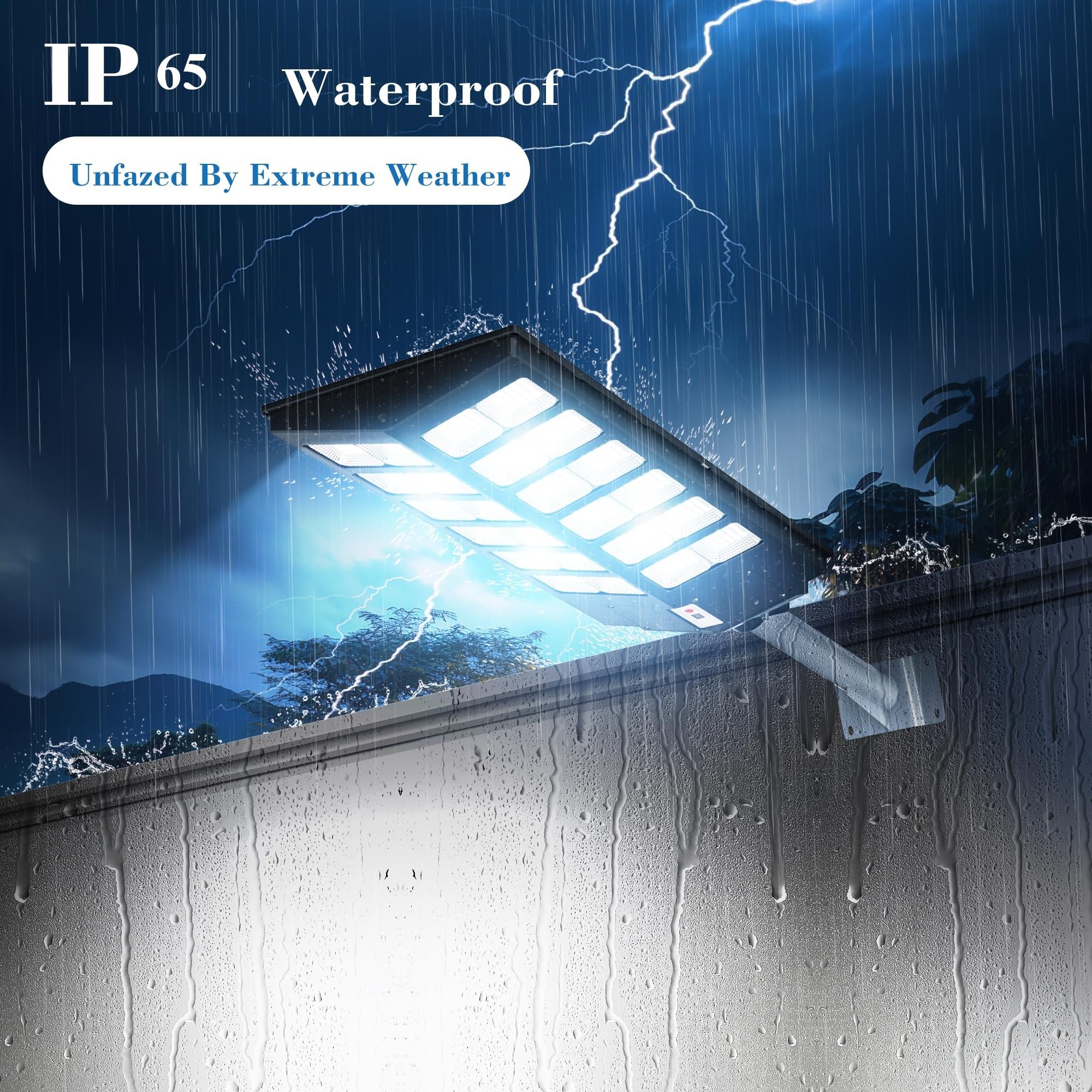 Lenlun Solarleuchten für Außen, 1000W 100000LM IP65 Wasserdicht LED Solar Solarlampen für den Garten Road mit bewegungsmelder, Dämmerungs- bis Morgengrauen für Terrasse, Parkplatz