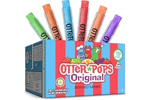 Otter Pops Freezer Ice Bars, Fat Free Ice Pops, Original Flavors (100 Count - 1.5 Oz)