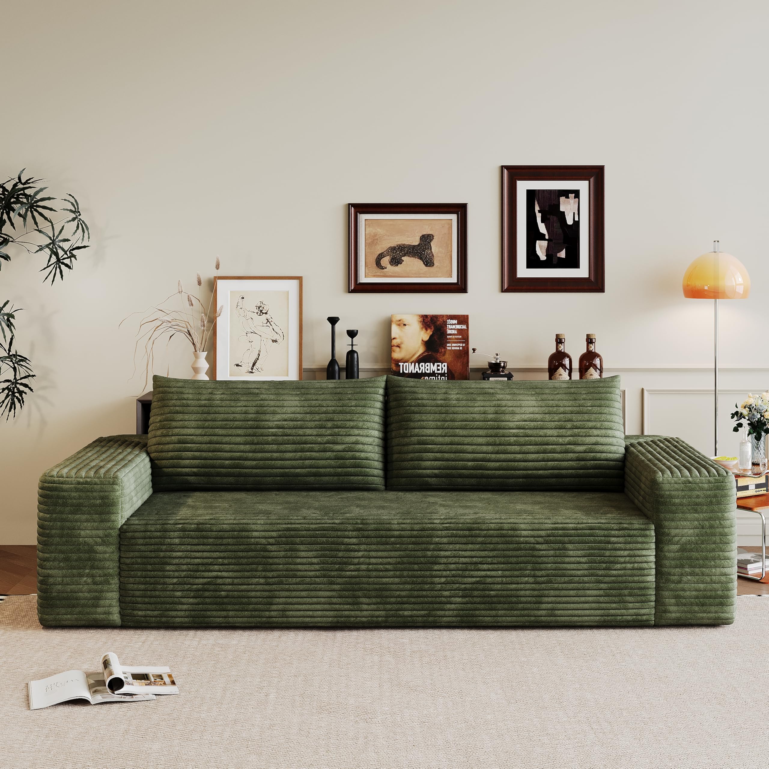 3 Seater Couch for Living Room, 71.3 INCH Fluffy