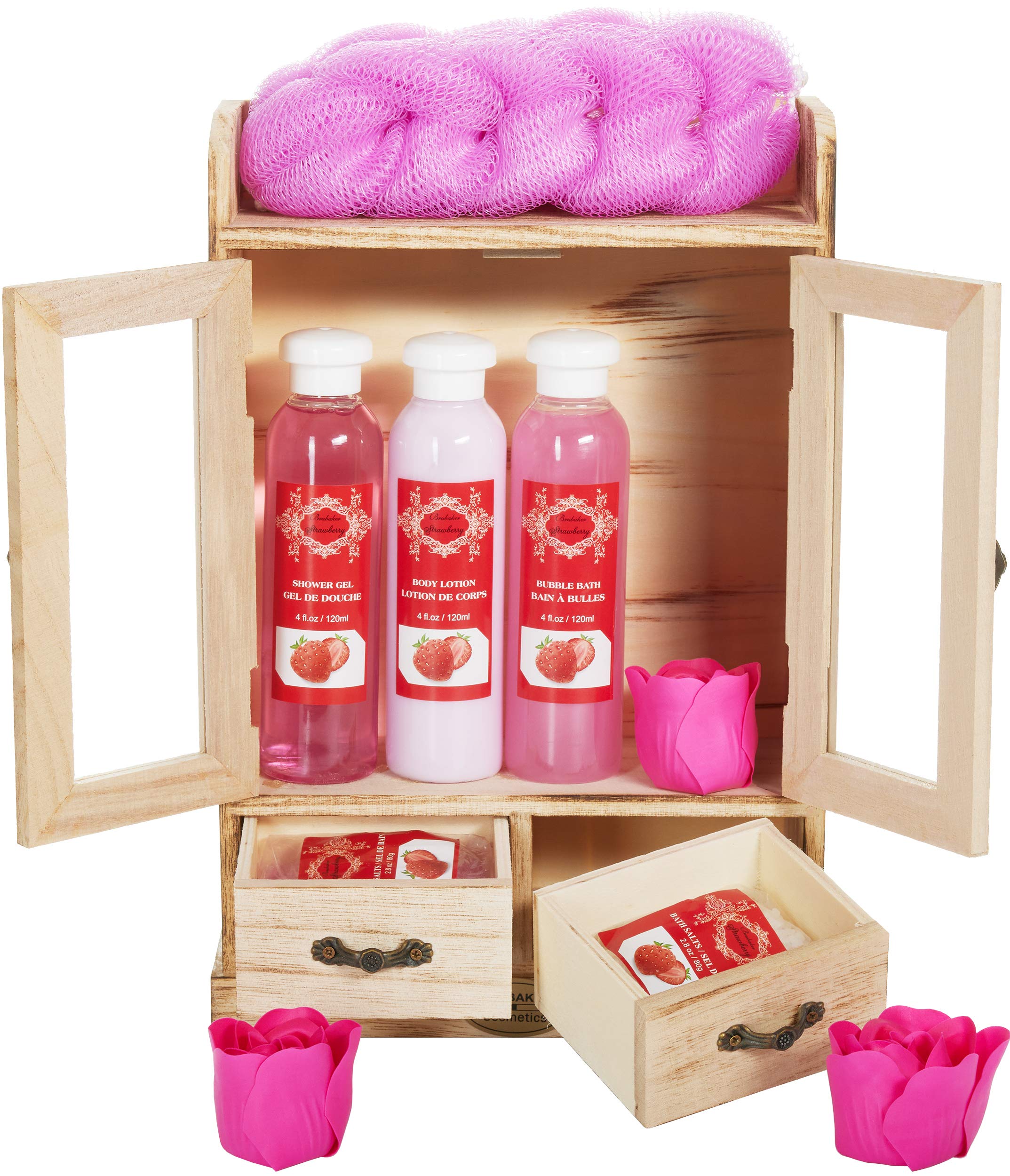 BRUBAKER Cosmetics 'Strawberry' Bath and Body Gift Set (10 Pieces)
