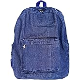 YunZh Denim Backpack Casual Style Lightweight Jeans Backpacks Classic Retro Travel Daypack