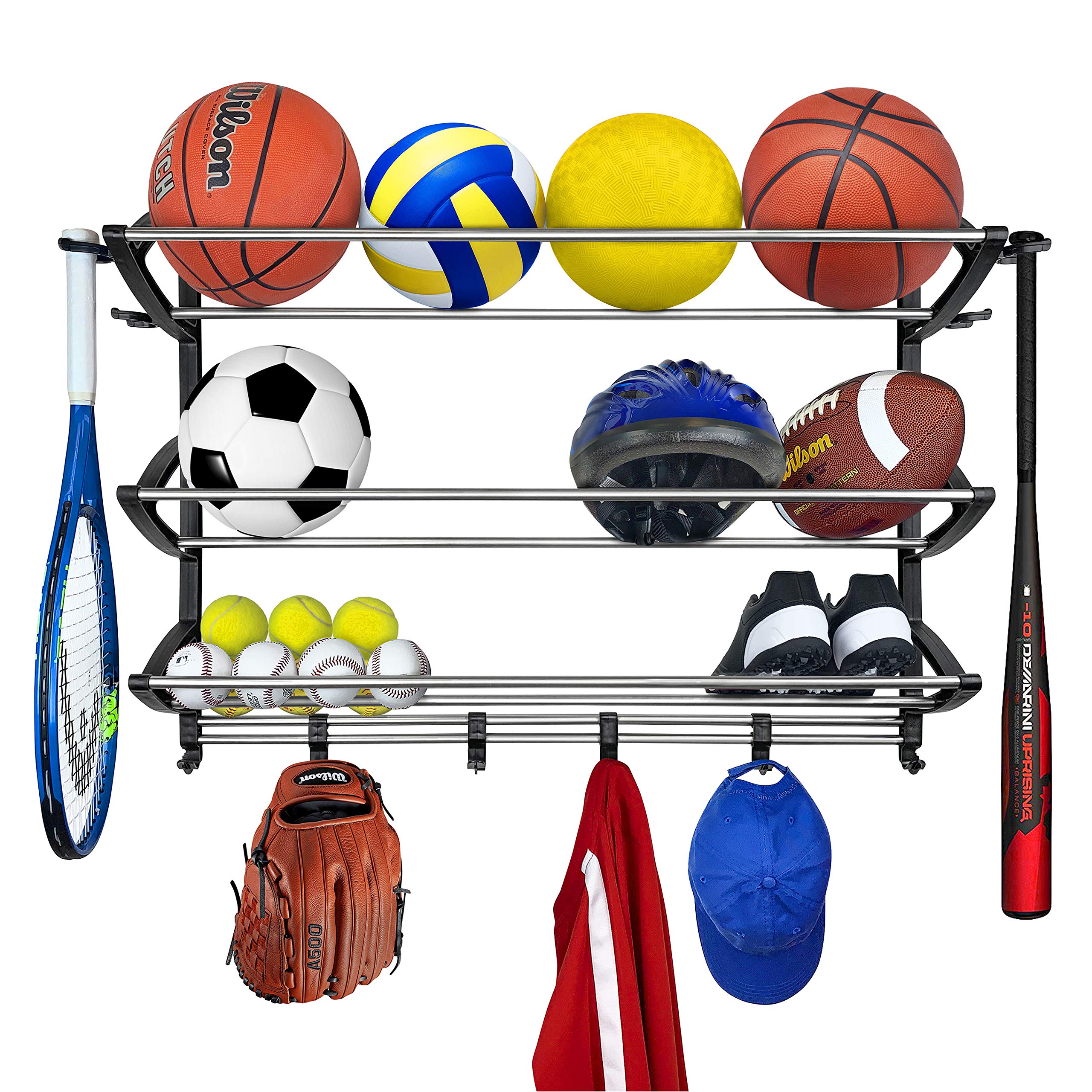 Lynk Sports Rack Organizer Gear Storage-Black