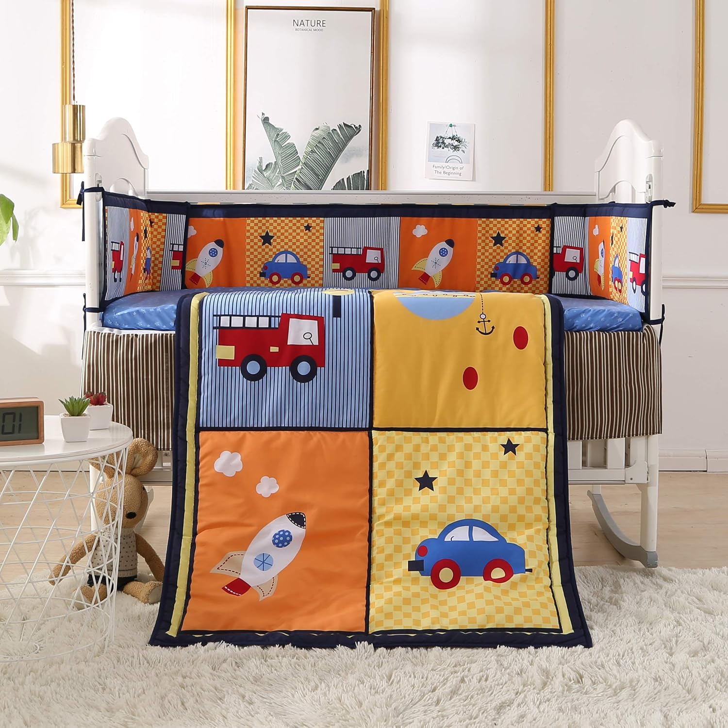transportation crib bedding