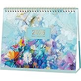 2026 Desk Calendar - Standing Flip Desktop Calendar 2026, JAN. 2026 - DEC. 2026, 9.8" x 8.3", Desktop Calendar, Memoranda Lin