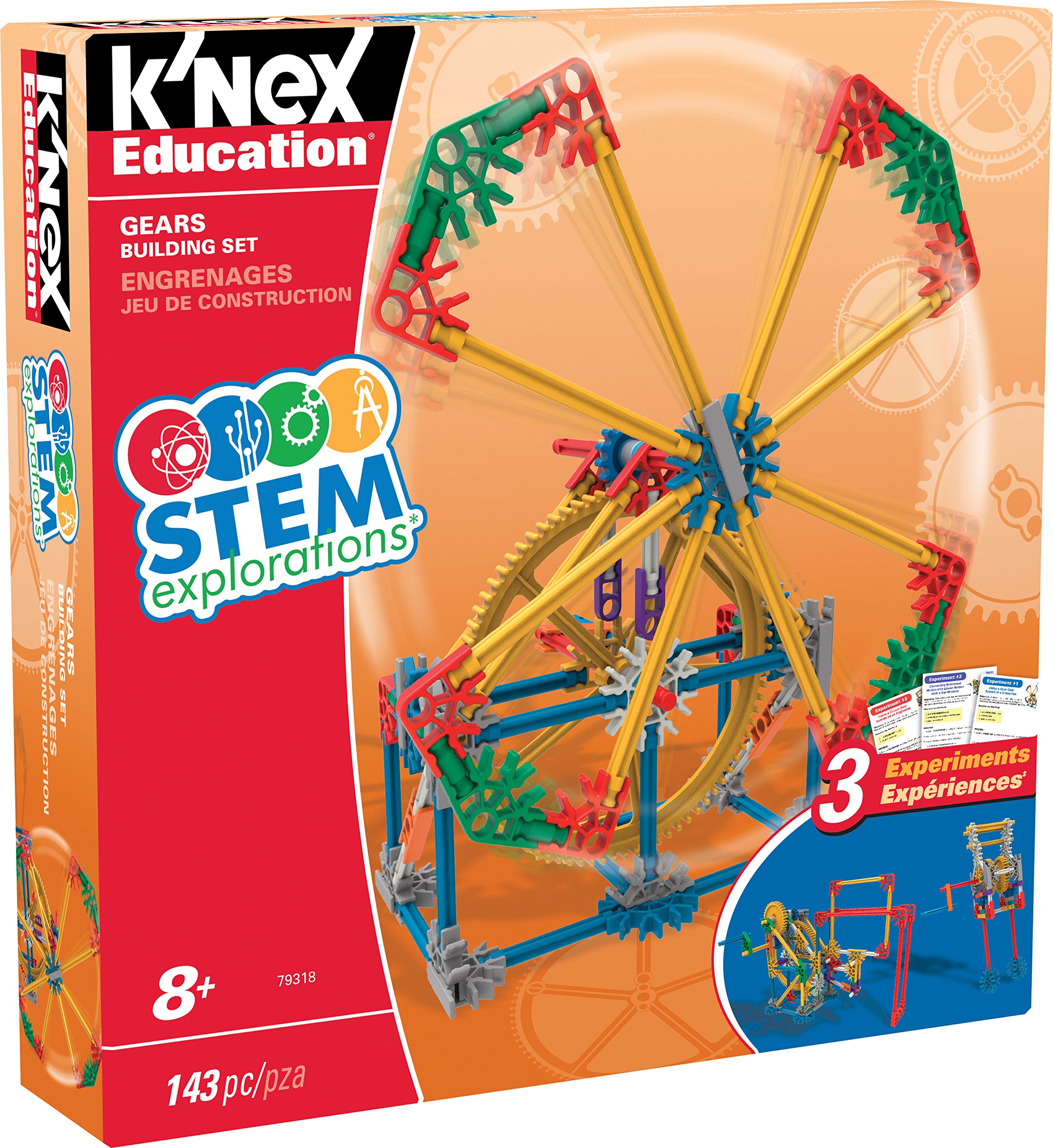K'NEX STEAM Education | Gears Building Set | Engineering Educational Toy, 143 Parts for Ages 8+ | Basic Fun 79318