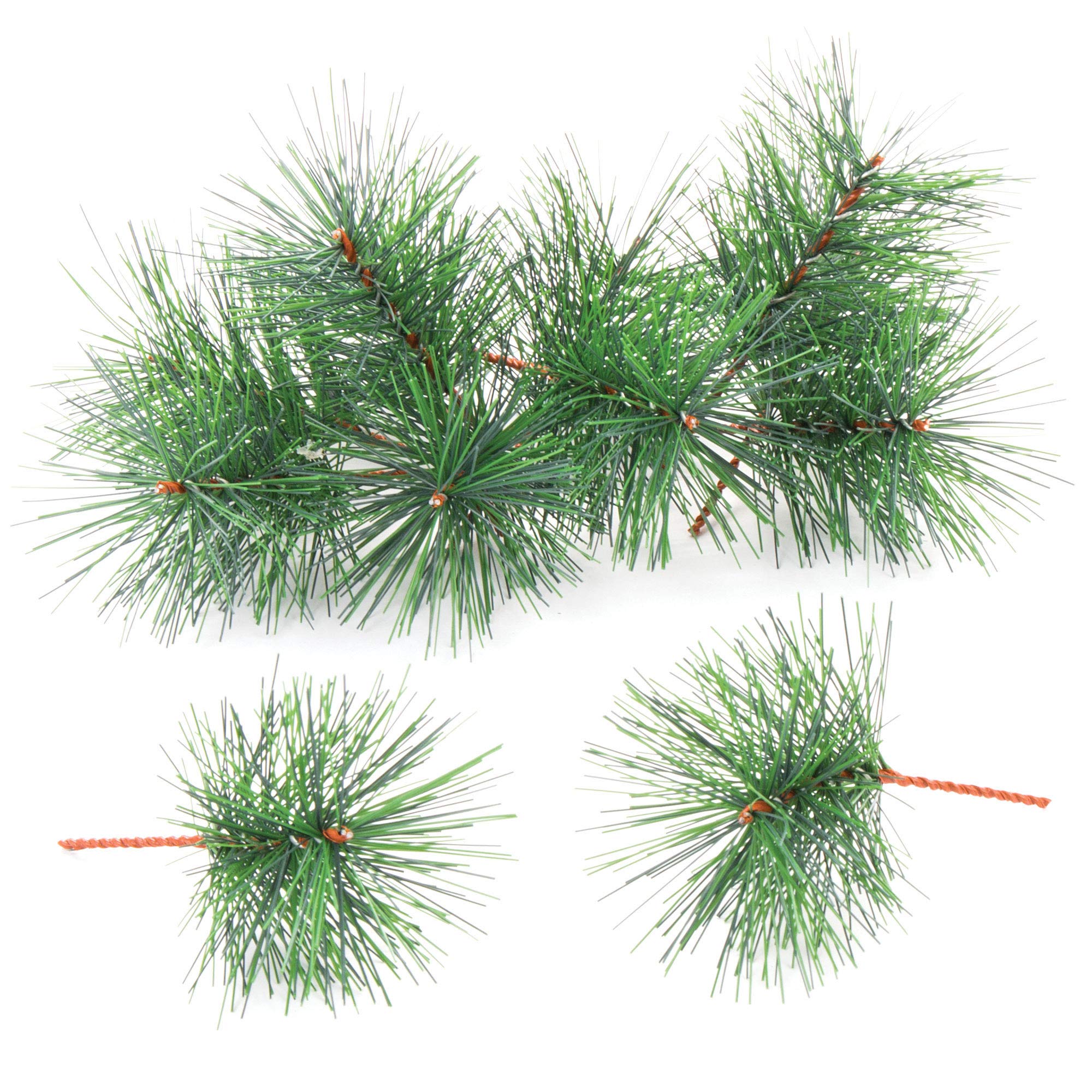 Baker Ross AV895 Artificial Pine Branches - Pack of 20, Pine Branches for Crafting, Great for Christmas Wreath Making Supplies and Kids Crafts