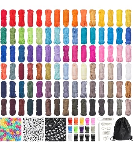 Amazon.com: GNILLKO 90 Colors Paracord 550 - 10 Feet Bracelet Kit