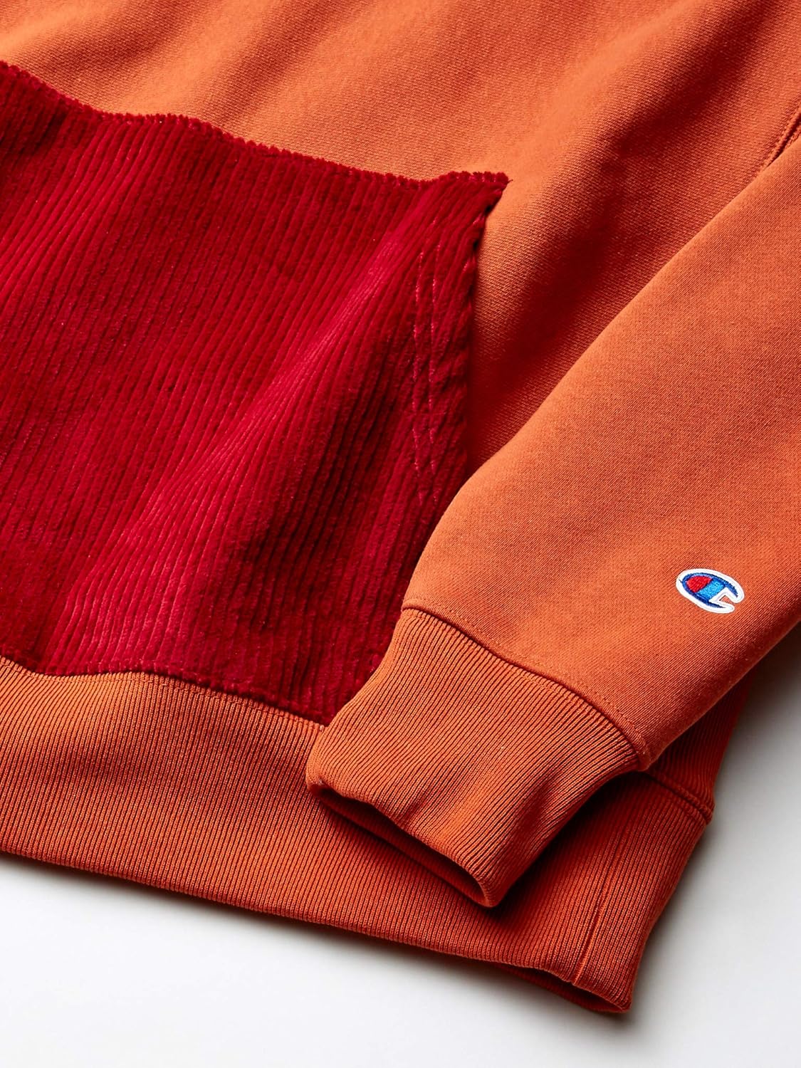 Champion LIFE Men's RW PO Hood W/Corduroy Piecing: Clothing
