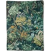 ainori Enchanted Forest Blanket - Woodland Scene Lush Fleece Throw,Gifts for Kids Adult, Soft & Warm,Lightweight, for Modern Rustic Fantasy Decor, Nature Lovers, and Room Home Accents 50x60in