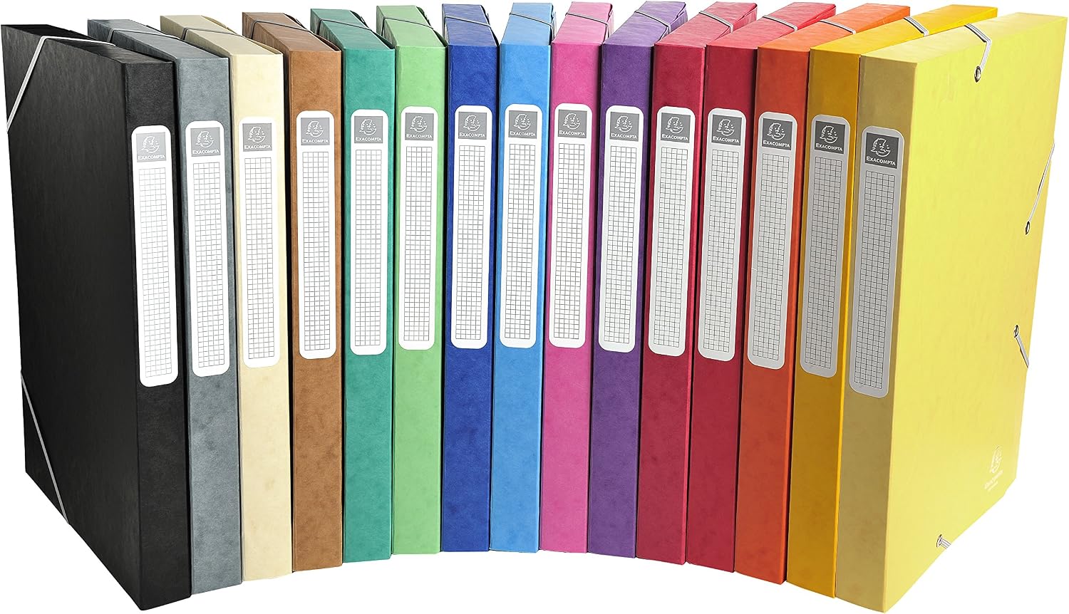 Exacompta, Ref. 18500H, 1 CARTOBOX filing box with rubber bands, delivered flat, 2.5 cm spine, glossy card 5/10th, 400g/m² - Image 3