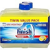 Finish Dishwasher Cleaner, Lemon Sparkle, Twin Pack 2x250ml, 2 Pack
