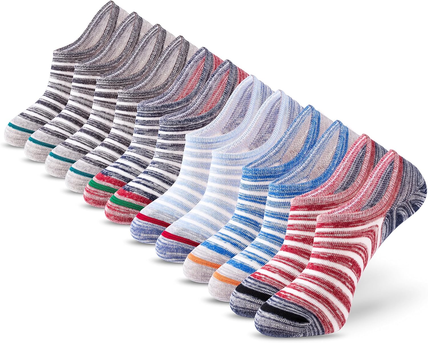 IDEGG Women's and Men's No Show Socks 6 Pairs Low Cut Anti-Slid Athletic Casual Cotton Socks at  Women’s Clothing store