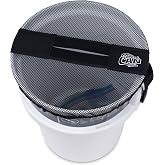 5 Gallon Bucket Lid - Multi-Purpose Boat Trash Can Cover Converter with Opening for Fishing Bucket, Bait Bucket or Trash Can, Fishing &amp; Boating Accessories - Black Mesh