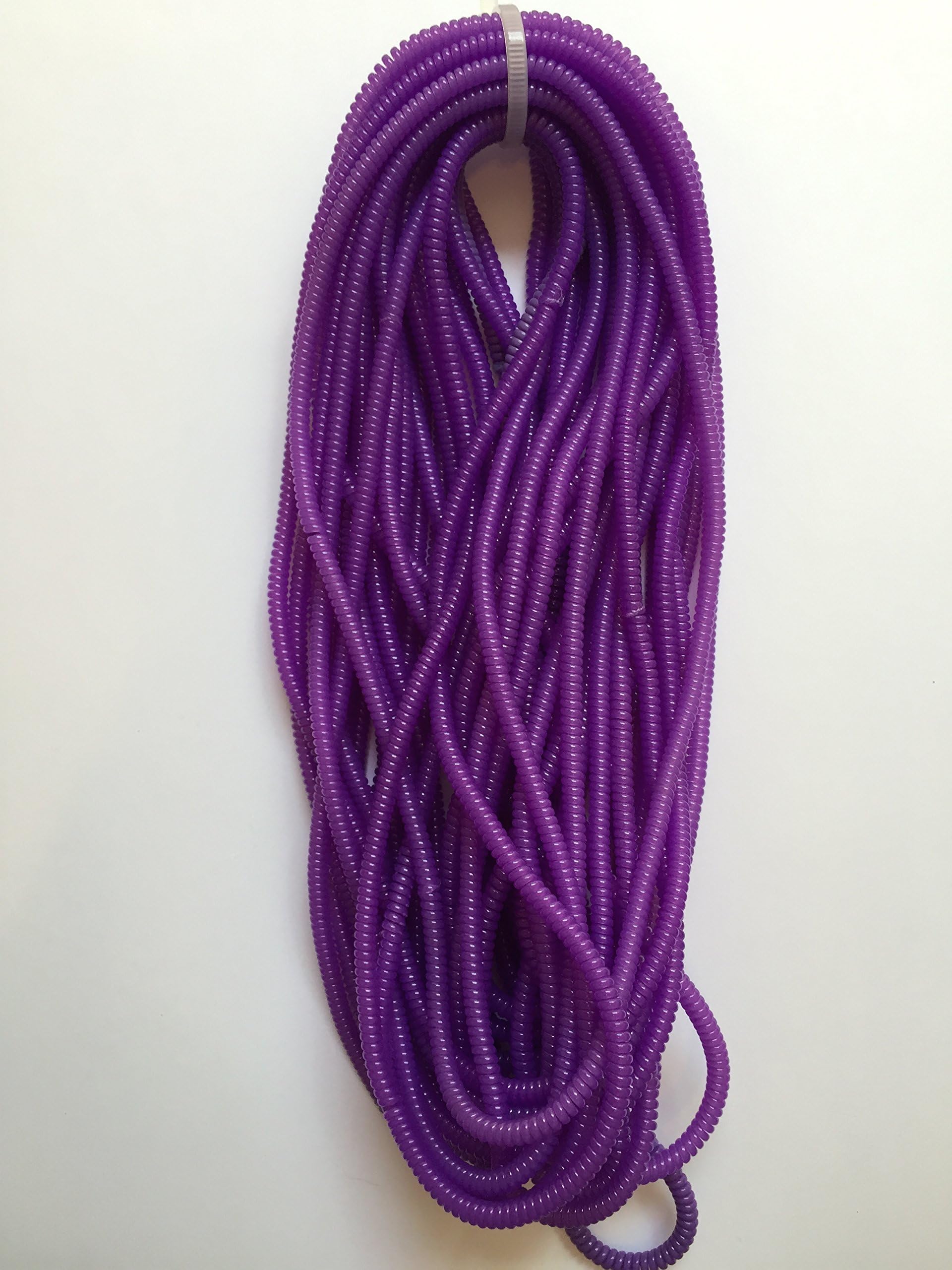 SET of 4 Spiral Cord Protectors for Cell Phone Charger Cables, Tablet Charger Cables and Earphone Cords (Purple)