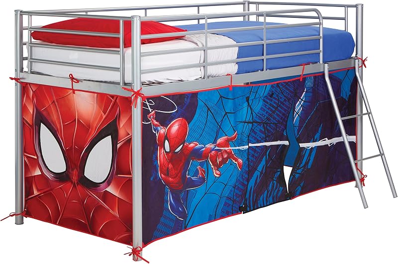 Spider-Man Midsleeper Bed Tent by HelloHome, Red, 80x190x90 cm
