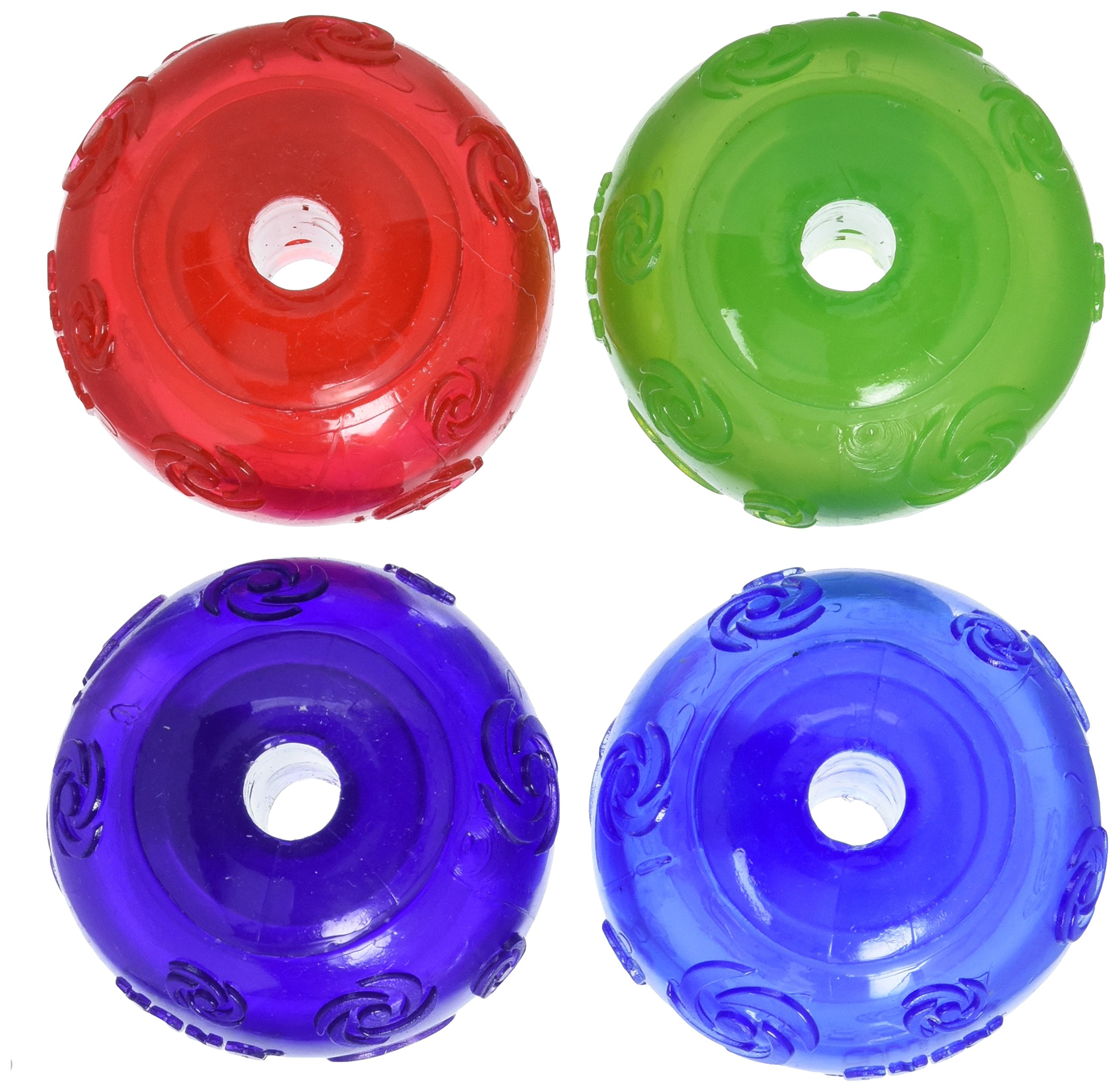 KONG Squeezz Ball - Medium - Green, Red, Blue, Purple - Pack of 4