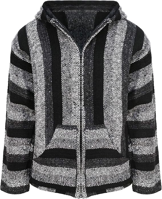 Siesta Zipped Baja Hoodie Grey Amazon.co.uk Clothing