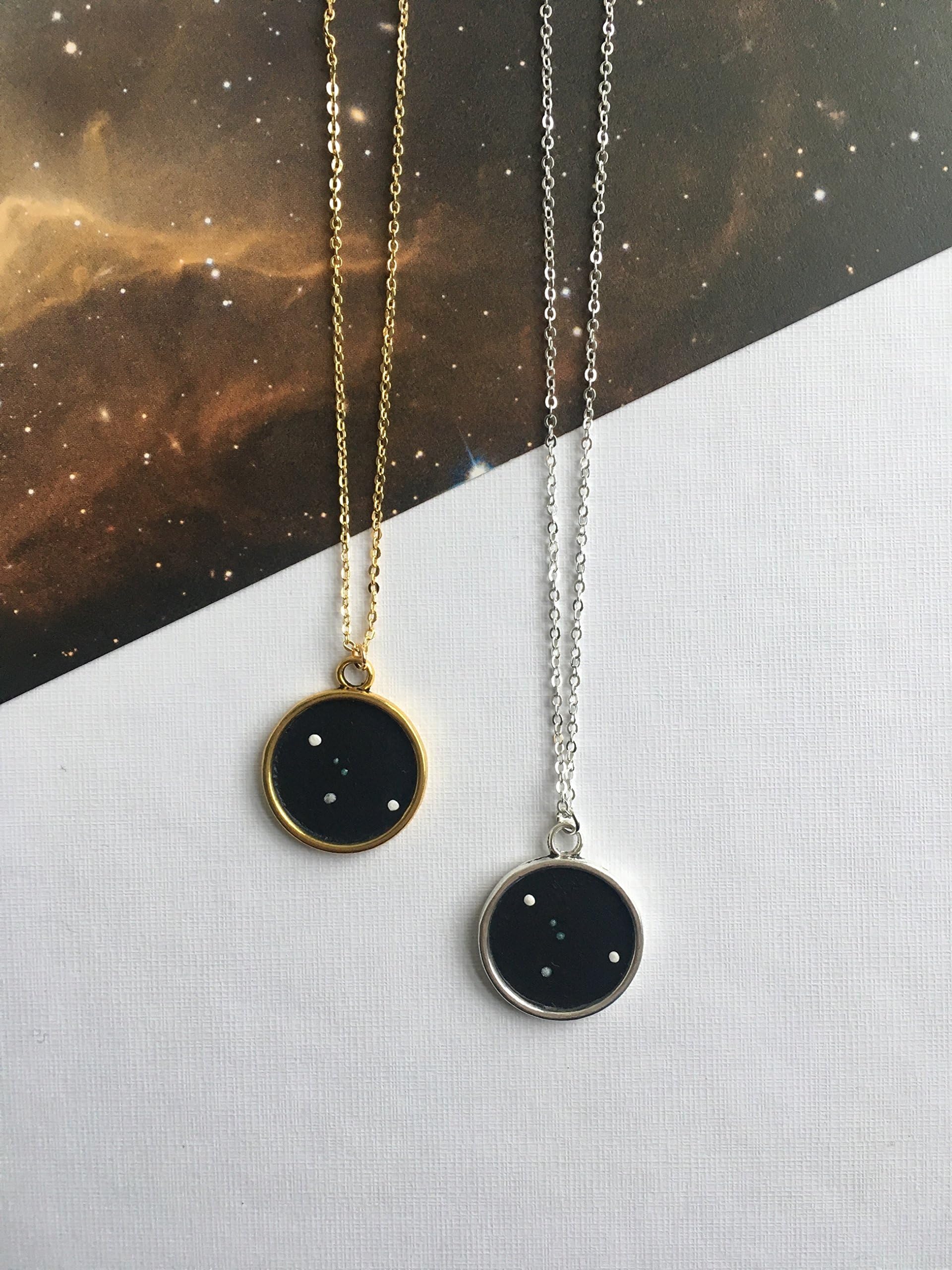 Cancer constellation star sign necklace