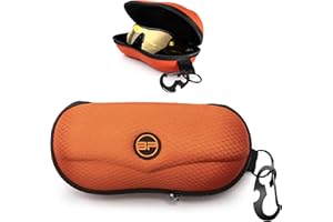 BLUPOND Sunglasses Case Semi Hard EVA Shell with Metal Hanging Hook Belt Clip Sun Glasses Storage