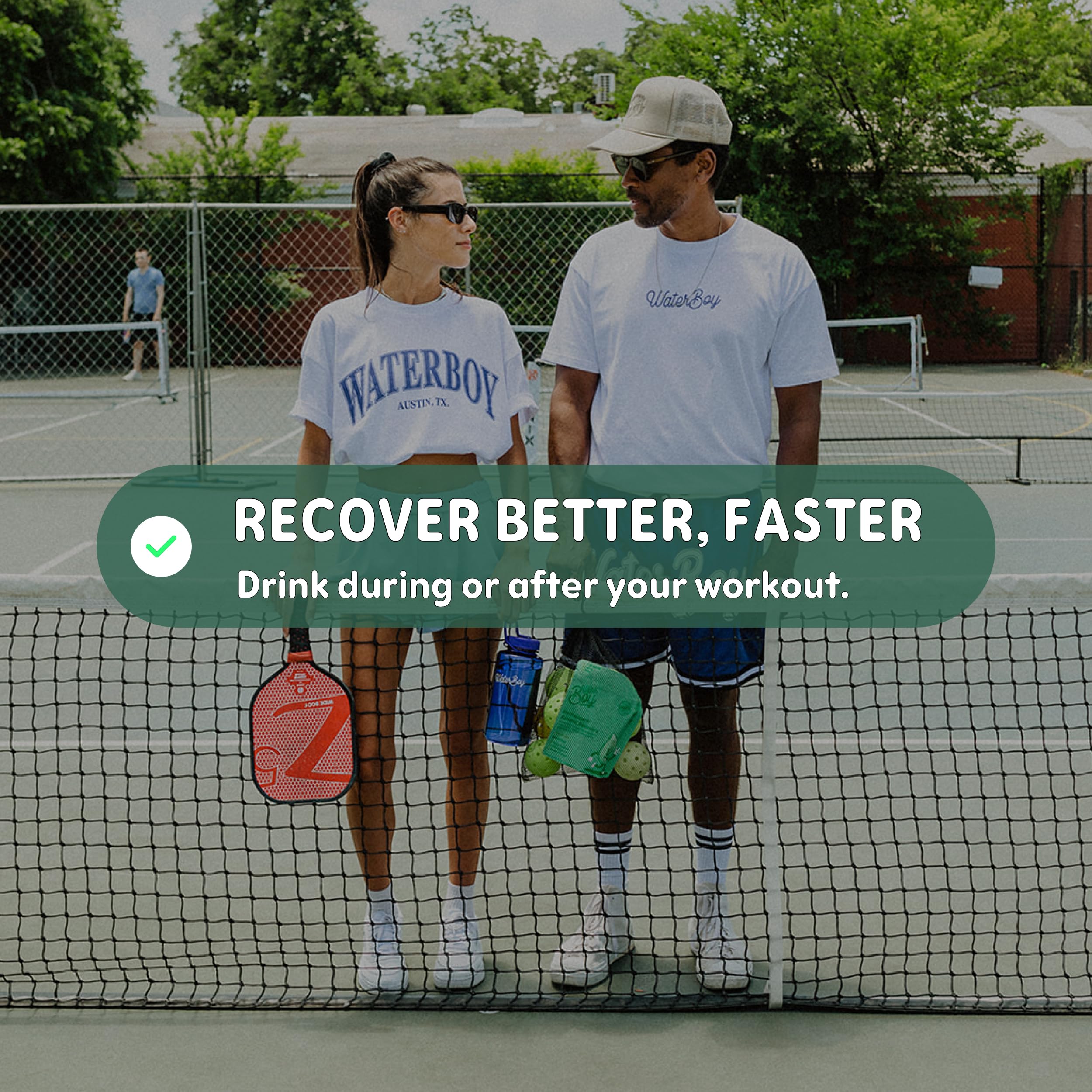 Waterboy Workout Hydration | 2,960mg Sugar Free Electrolyte Powder Packets | L-Glutamine + Vitamins | No Sugar, All Natural, Gluten Free | 15 Drink Stick Mixes (Lemon Lime)