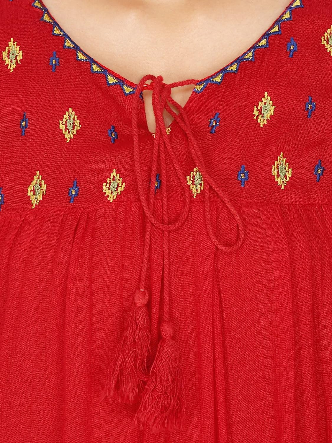 aditii's mantra stylish embroided poncho women's cotton top