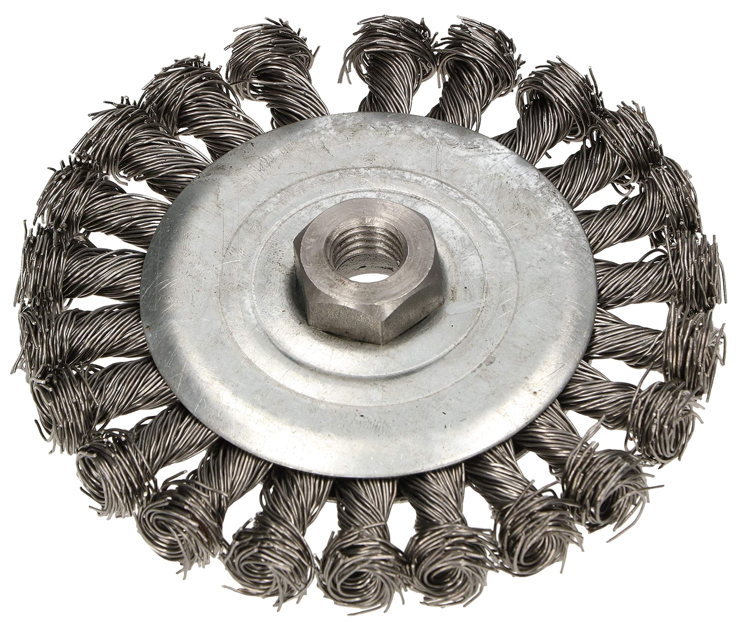 KOTARBAU® Disc Brush 125 mm with M14 Thread Twisted Wire for Angle Grinder