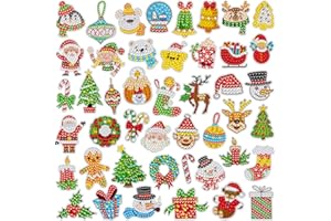 Labeol Diamond Art Kits for Kids Boys and Girls Ages 6-8-10-12 Easy to DIY Creative Diamond Art Sticker Craft by Numbers Kits for Kids and Adult Beginners (Christmas)