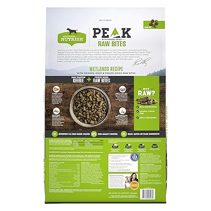 peak raw bites dog food